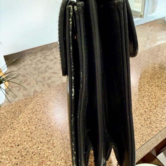 Vintage - Moda Italia - Black Leather Clutch - Picture 13 of 16